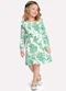 Milon - Vestido Infantil Menina Flores Marrom - variação: Verde