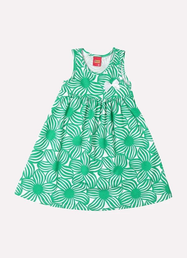 Kyly - Vestido Infantil Menina Flores Verde 2
