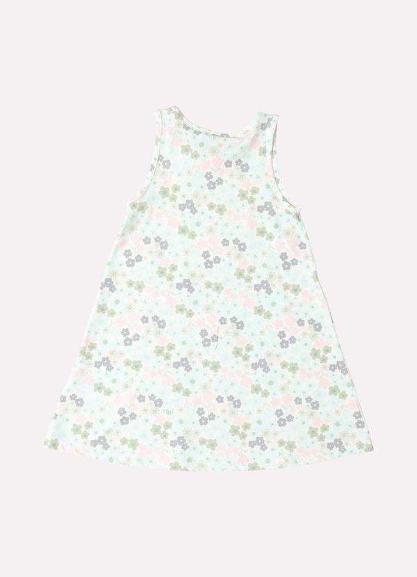 Kyly - Vestido Infantil Menina Flores Verde 3