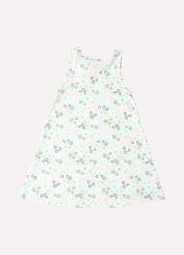 Kyly - Vestido Infantil Menina Flores Verde 3