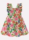 Kyly - Vestido Infantil Menina Flores Azul - variação: Verde