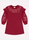 Milon - Vestido Infantil Menina Flores Vermelho - variação: Vermelho