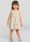 Brandili Mundi - Vestido Infantil Menina Florido Rosa - variação: Bege