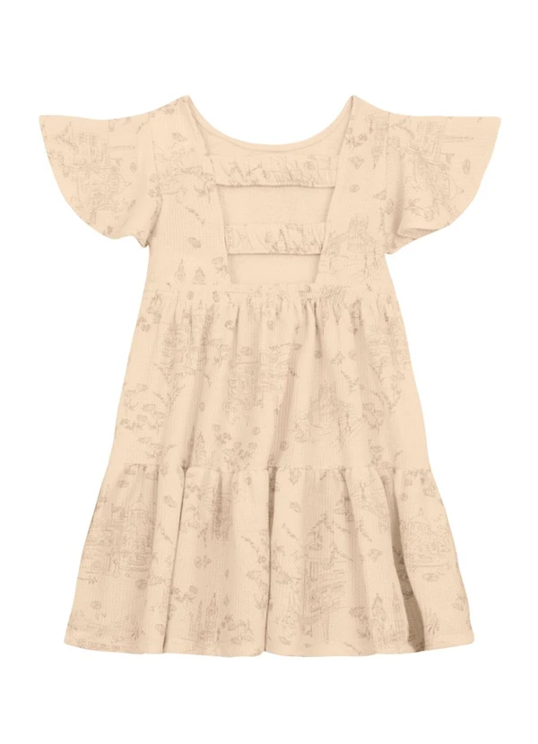 Brandili Mundi - Vestido Infantil Menina Florido Bege 2