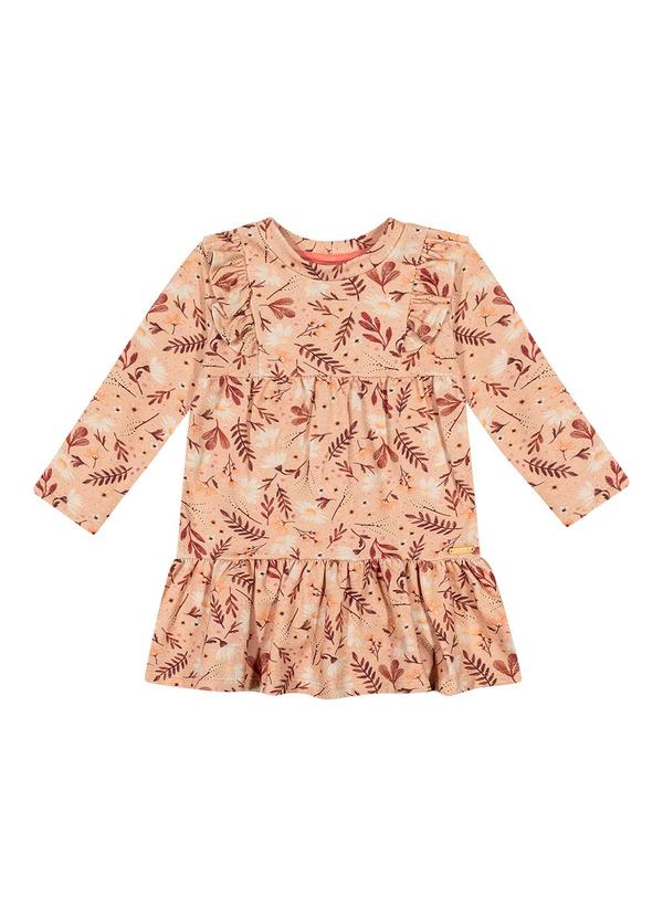 Colorittá - Vestido Infantil Menina Florido Laranja