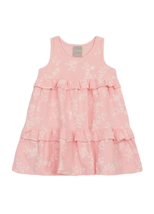 Mundi - Vestido Infantil Menina Florido Rosa - MUNDI