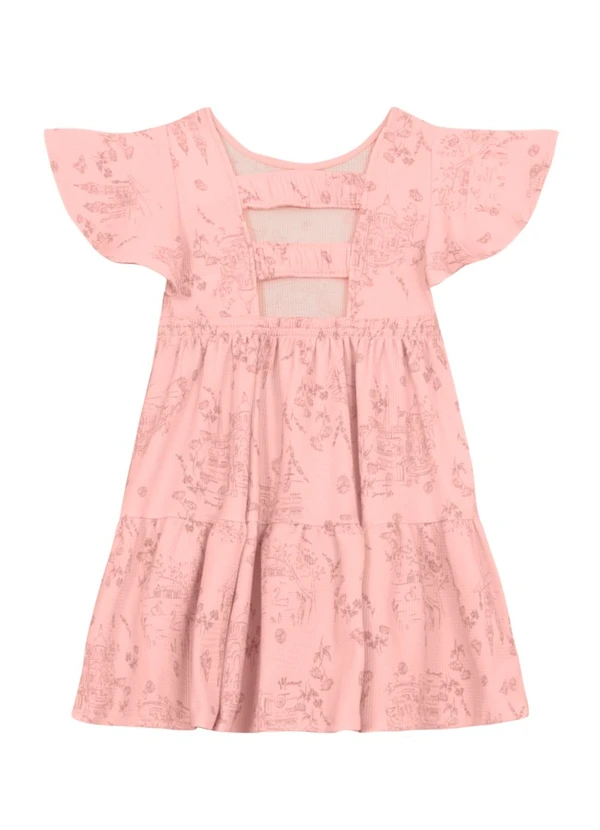 Brandili Mundi - Vestido Infantil Menina Florido Rosa 2