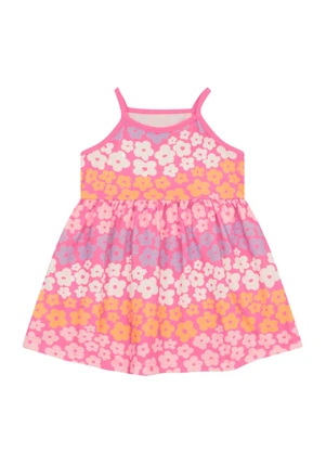 Brandili - Vestido Infantil Menina Florido Rosa - BRANDILI