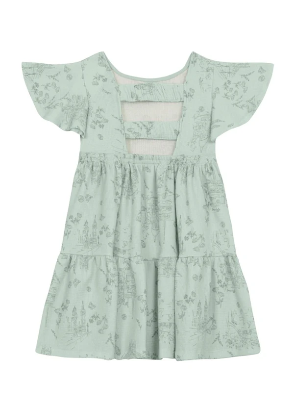 Brandili Mundi - Vestido Infantil Menina Florido Verde 3