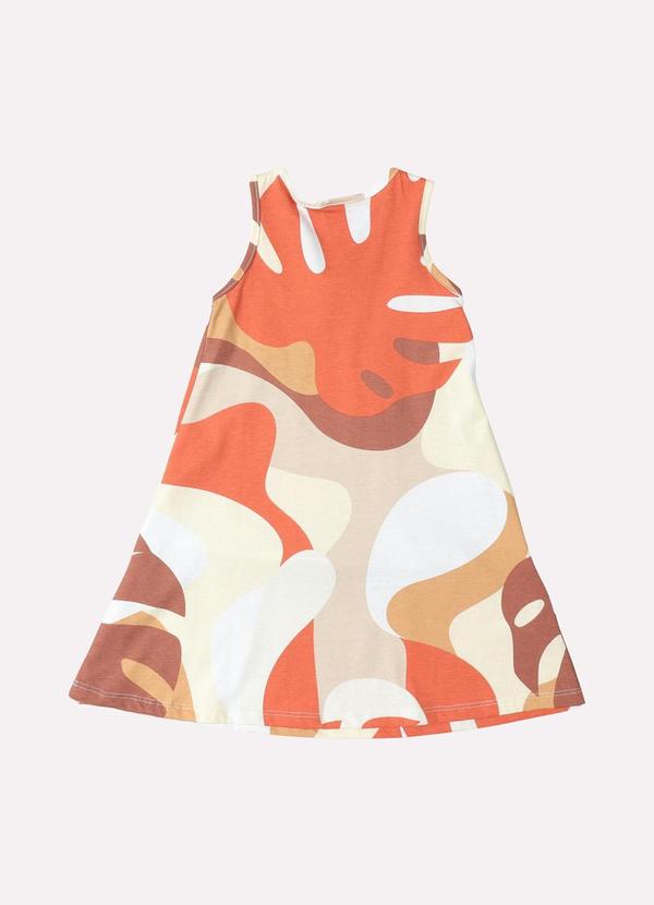 Kyly - Vestido Infantil Menina Folhagem Laranja 3