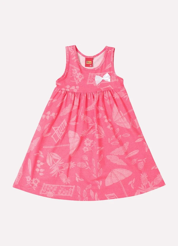 Kyly - Vestido Infantil Menina Folhagem Vermelho 2