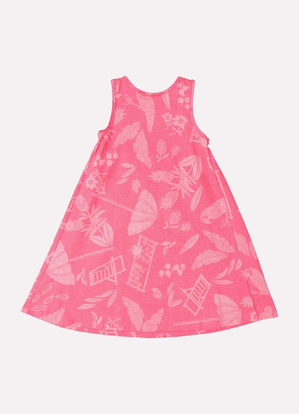 Kyly - Vestido Infantil Menina Folhagem Vermelho 3