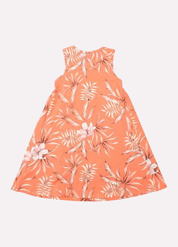Kyly - Vestido Infantil Menina Folhagens Laranja 3