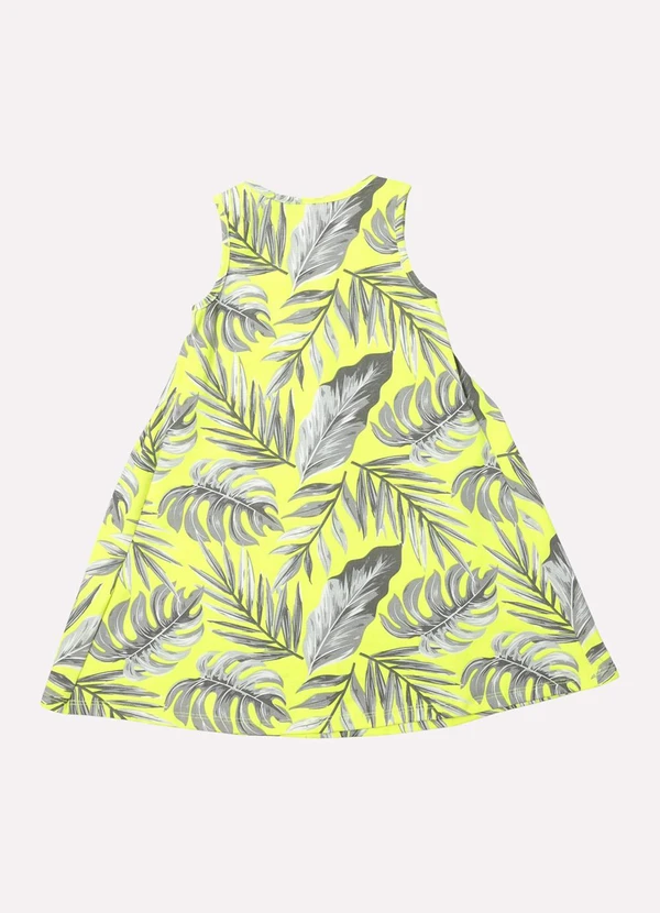 Kyly - Vestido Infantil Menina Folhagens Verde 3