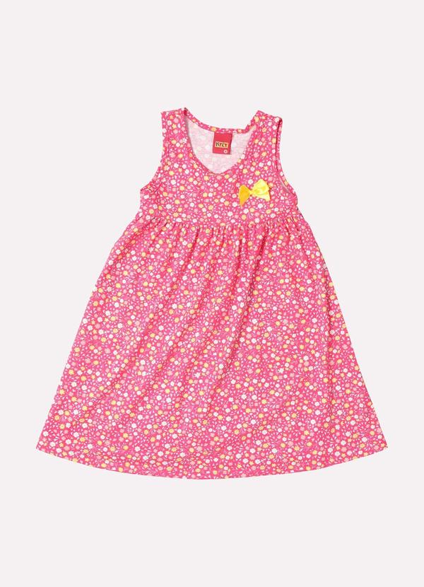 Kyly - Vestido Infantil Menina Folhagens Rosa 2