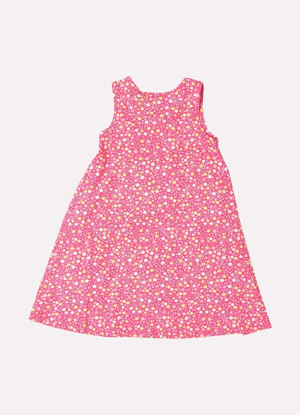 Kyly - Vestido Infantil Menina Folhagens Rosa 3