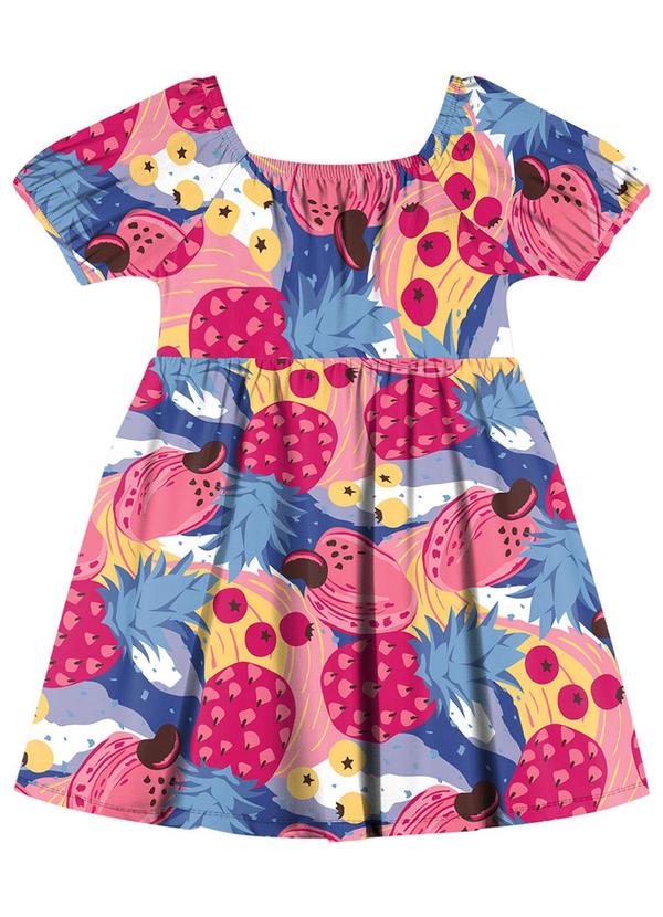 Nanai - Vestido Infantil Menina Frutas Rosa