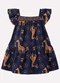 Kyly - Vestido Infantil Menina Girafas Azul - variação: Azul