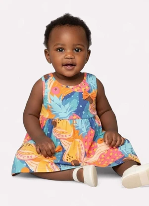Kyly - Vestido Infantil Menina Godê Amarelo - KYLY