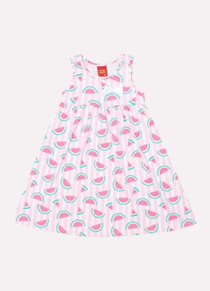 Kyly - Vestido Infantil Menina Godê Rosa - KYLY