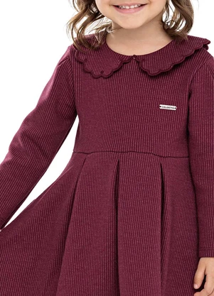 Colorittá - Vestido Infantil Menina Gola Boneca Vermelho - COLORITTÁ