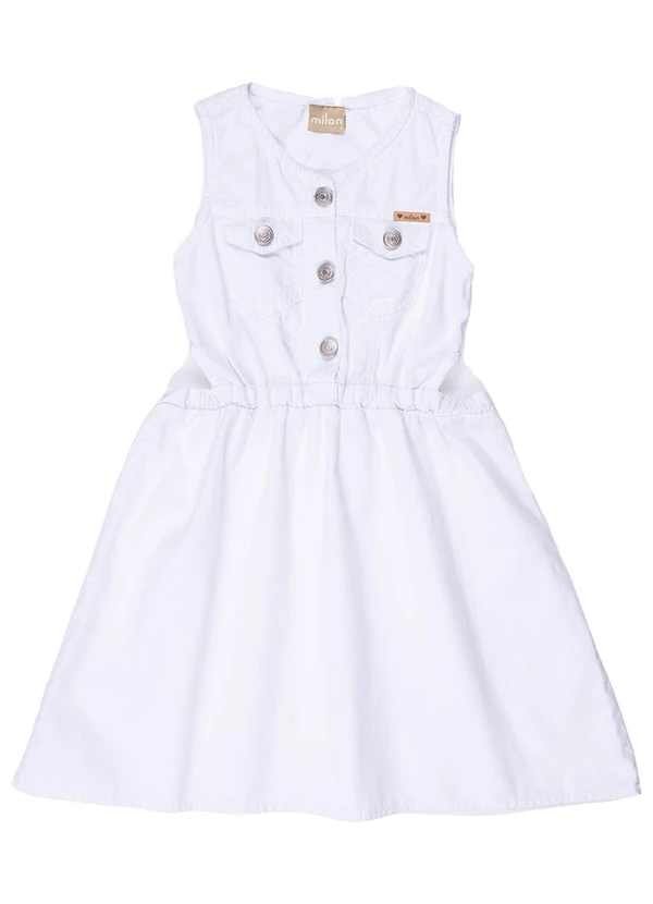 Milon - Vestido Infantil Menina Jeans Jeans