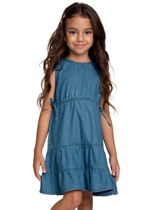 Milon - Vestido Infantil Menina Jeans - MILON