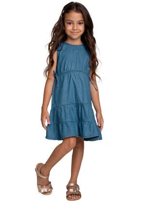 Milon - Vestido Infantil Menina Jeans - MILON