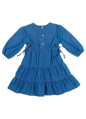 Milon - Vestido Infantil Menina Jeans - MILON