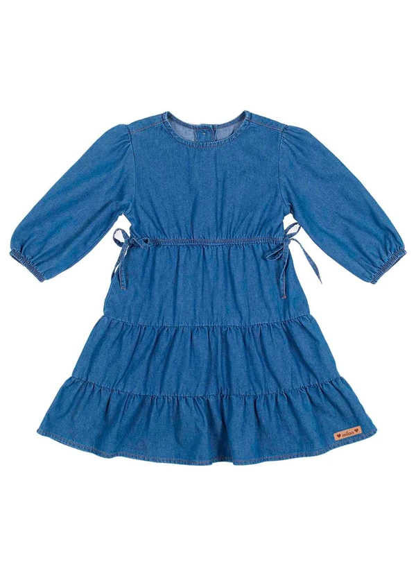Milon - Vestido Infantil Menina Jeans 2