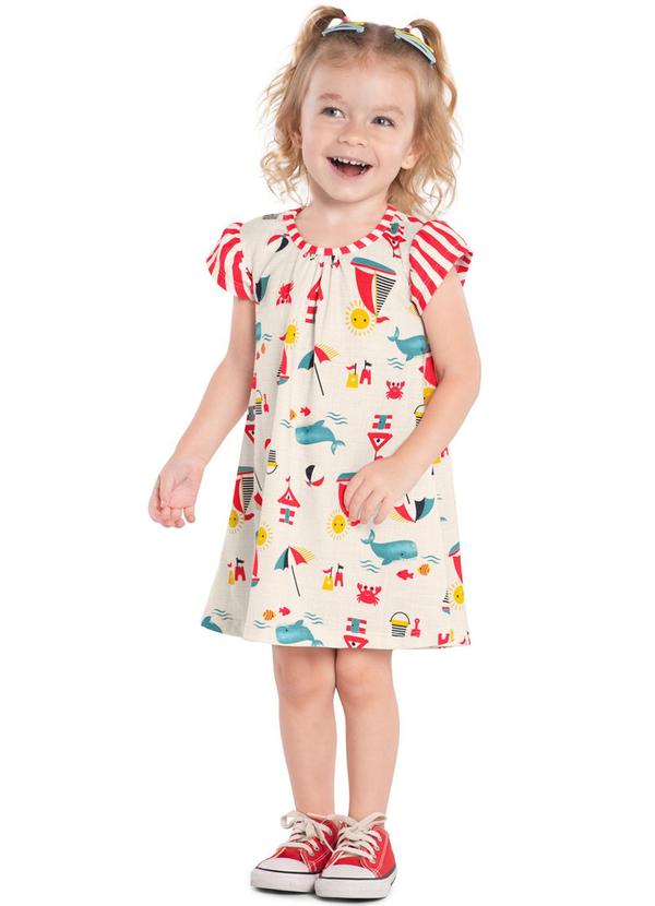 Kyly - Vestido Infantil Menina Kyly Off White
