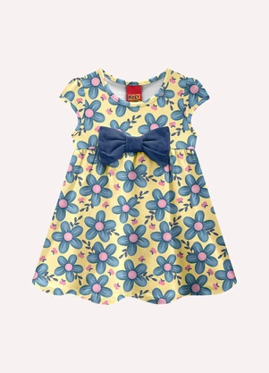 Kyly - Vestido Infantil Menina Laço Amarelo - KYLY