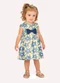 Kyly - Vestido Infantil Menina Laço Branco - variação: Amarelo