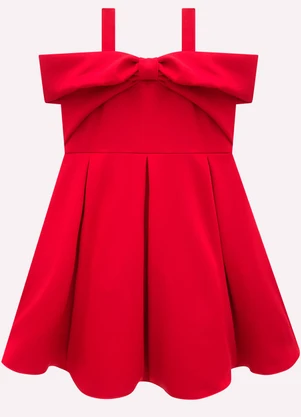 Vestido Infantil Menina Laço Milon (Vermelho) - MILON