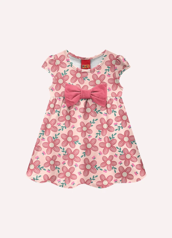 Kyly - Vestido Infantil Menina Laço Rosa 1