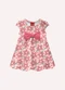 Kyly - Vestido Infantil Menina Laço Branco - variação: Rosa