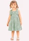 Milon - Vestido Infantil Menina Laço Azul - variação: Verde