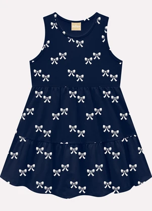 Milon - Vestido Infantil Menina Laços Azul - MILON