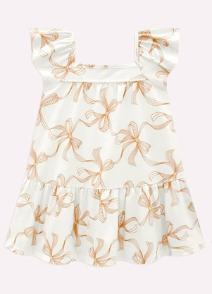 Milon - Vestido Infantil Menina Laços Branco - MILON