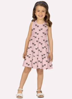 Milon - Vestido Infantil Menina Laços Rosa - MILON