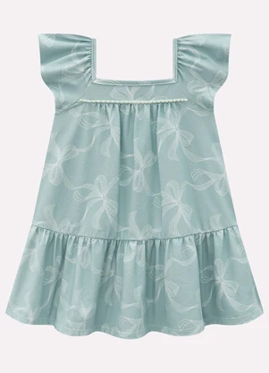 Milon - Vestido Infantil Menina Laços Verde - MILON
