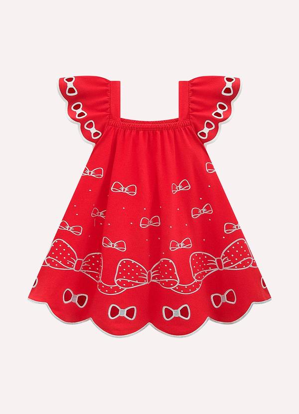 Kyly - Vestido Infantil Menina Laços Vermelho 2
