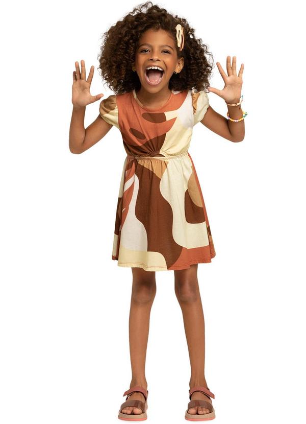 Nanai - Vestido Infantil Menina Laranja