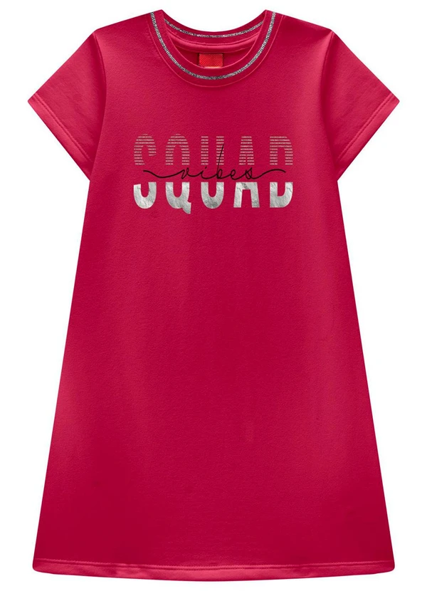 Kyly - Vestido Infantil Menina Lettering Rosa 2