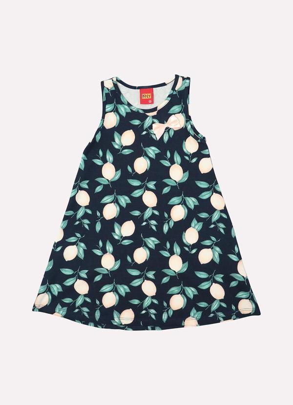 Kyly - Vestido Infantil Menina Limão Azul 2