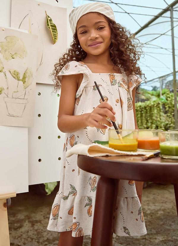 Colorittá - Vestido Infantil Menina Linho Colorittá Bege 1