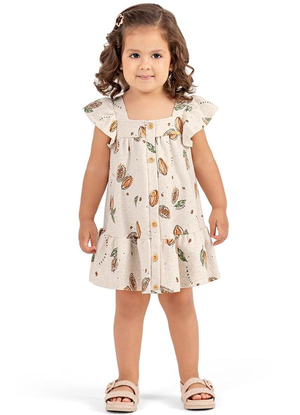 Colorittá - Vestido Infantil Menina Linho Colorittá Bege 2