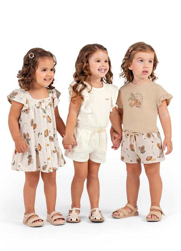 Colorittá - Vestido Infantil Menina Linho Colorittá Bege 3