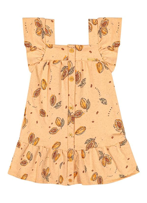 Colorittá - Vestido Infantil Menina Linho Colorittá Laranja