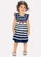 Milon - Vestido Infantil Menina Listrado Azul Marinho - variação: Azul Marinho